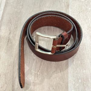 Maximilian Brown Leather Belt For Men “Vera Pelle” Made In Italy Size 105/120